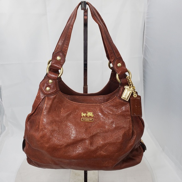 Coach Handbags - Vintage Y2K Coach 14336 Maddison Maggie Brown Glazed Leather Slouchy Hobo Bag